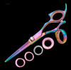 Sharkfin 5.5" Right Hand Professional Swivel Rainbow Scissor Shears