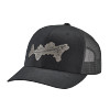 Striker Fossil Fish Patch Trucker Black Cap