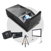 EliteProjector MosicGO Lite Series Ultra-Short Throw DLP Projector Upgrade to 75" Indoor Outdoor Movie Screen