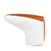 Izzo Golf Premium Soft PU Leather Golf Putter Covers in Blade/Camel/White