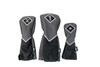 Izzo Golf Premium Golf Headcovers in Gray/Black/Set - Driver/Fairway Wood/Hybrid