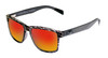 Icicles Moto CF Singal Mirror Orange Lens Sunglasses with Liquid Black Frame