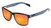 Icicles Moto CF Polarized Mirror Orange Lens Sunglasses with Matte Black Frame