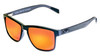 Icicles Moto CF Singal Mirror Orange Lens Sunglasses with Matte Black Frame
