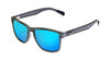 Icicles Moto CF Progressive Mirror Blue Lens Sunglasses with Wood Grain Frame