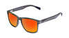 Icicles Moto CF Progressive Mirror Orange Lens Sunglasses with Wood Grain Frame