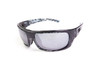 Stinger Singal Liquid Polarized Mirror Silver Lens Sunglasses with Black Frame