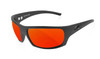 Icicles Stinger Mirror Orange Lens Sunglasses with Matte Black Frame