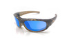 Icicles Sun Rider Mirror Blue Lens Sunglasses with Leopard Tortoise Frame