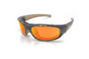 Icicles Sun Rider Mirror Orange Lens Sunglasses with Leopard Tortoise Frame