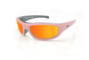 Icicles Sun Rider Mirror Orange Lens Sunglasses with Pink Frame