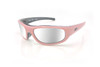 Icicles Sun Rider Mirror Silver Lens Sunglasses with Pink Frame