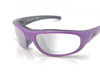 Icicles Sun Rider Singal Mirror Silver Lens Sunglasses with Purple Frame