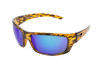 Icicles Stinger Mirror Blue Lens Sunglasses with Tortoise Frame
