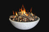 39" x 13" Vented Natural Gas High Temperature UV Resistant Fire Bowl - White