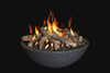 48" x 16" Vented Natural Gas High Temperature UV Resistant Fire Bowl - Black
