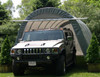 Rhino Shelter Instant Garage Round Style UV Cover Zipper Doors Green 14'x24'x10'