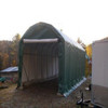 Rhino Shelter Barn Building Gambrel Style Cover Zipper Doors Grey 12'WX24'LX10'H