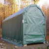 Rhino Shelter Extended Barn Building Gambrel Style UV Cover, Green, 12'Wx28'Lx12