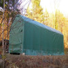 Rhino Shelter Extended Barn Building Gambrel Style UV Cover, Green, 12'Wx28'Lx12