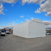 Rhino Shelter Domed Round Truss Building Style Vinyl Cover White 40'Wx60'Lx18'H