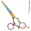 New Washi Shears Professional Bamboo Rainbow Swivel In Size 5.5