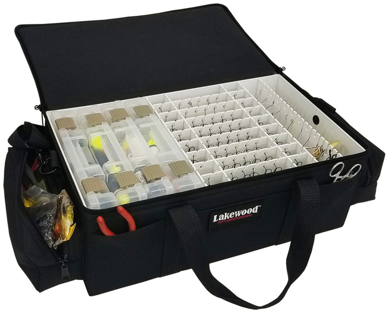 Lakewood Fishing Black Sidekick Tackle Box with Removable Dividers