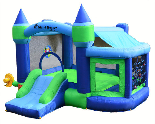 ISLAND HOPPER Shady Play Game Room Recreational Bounce House with Repair Kit