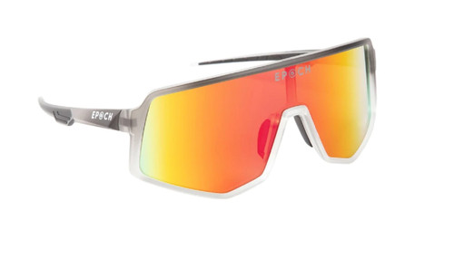 Epoch L2 Sport Wrap Crystal Matte Black To Clear Frame Rainbow Mirror Sunglasses