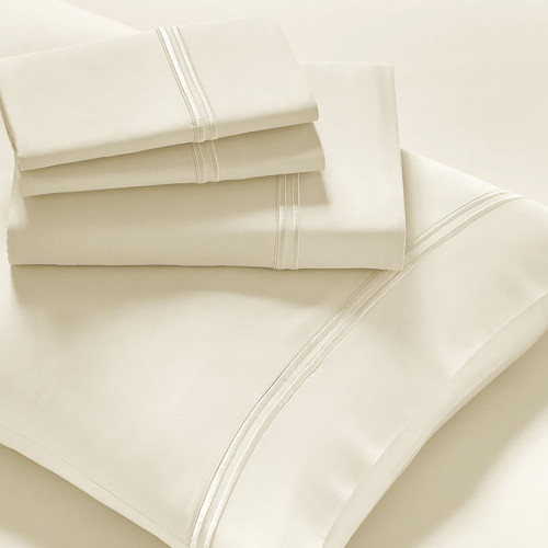 Purecare Soft Touch Tencel Modal Ivory Sheets in Split Head King