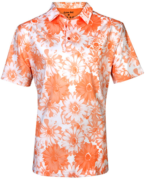 Tattoo Golf Mens Aloha Cool-Stretch Hawaiian Golf Shirt in X-Large