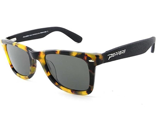 Peppers Headwinds Tokyo Tortoise Matte Black Temples with G-15 Polarized Silver Flash Mirror Lens Sunglasses