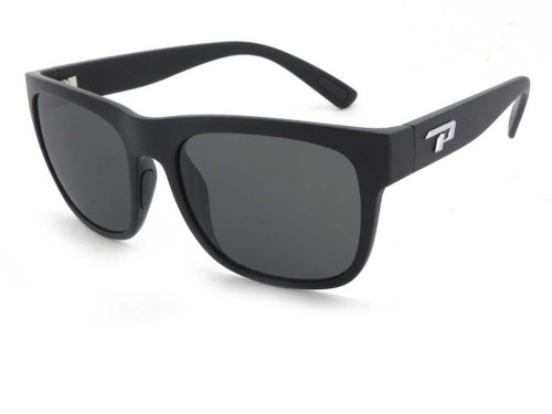 New Peppers Kaimu Polarized Sunglasses Matte Rubberized Black with Smoke Polarize Lens