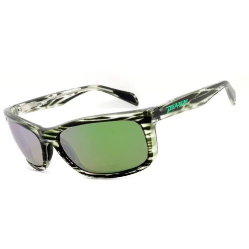 Peppers Daybreak Green Tortoise with Brown Polarized Green Mirror Lens Sunglasses
