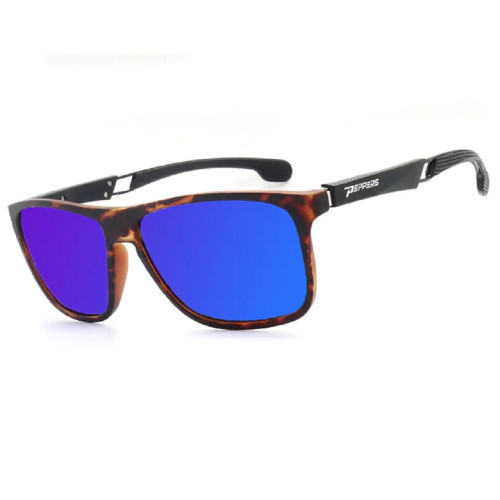 Peppers Wired Matte Tortoise Rubber Finish With Smoke Polarized Lens Comes With Diamond Blue Mirror Sunglasses