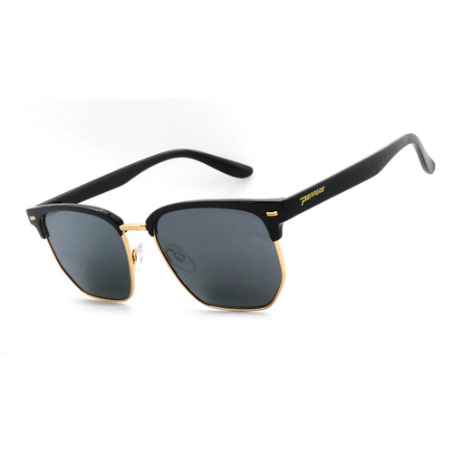 Peppers Uptown Dark Gold Black With Smoke Polarized White Mirror Sunglasses