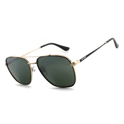 Peppers Bentley Light Gold Black Rim With G-15 Polarized Lens Sunglasses