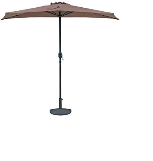 New Bluewave Lanai 9-Ft Half Coffee Umbrella In Polyester