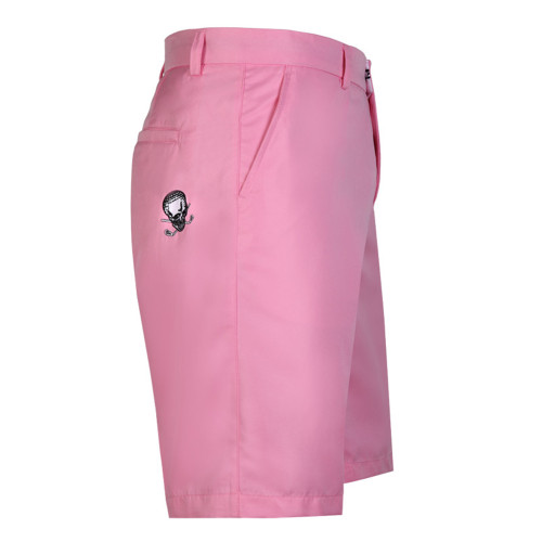 New Tattoo Golf Men's Ob Golf Embroidered Skull Shorts, Pink, Size 42