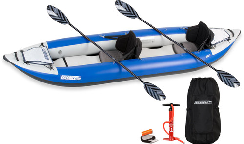 NEW Sea Eagle 380XK_P Inflatable Explorer Pro Kayak Package for 2 Persons
