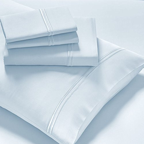 New Purecare Elements Premium Modal Twin XL Light Blue Sheet Set