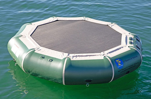 New Island Hopper 13' Bounce N Splash Water Bouncer Only Natural Green