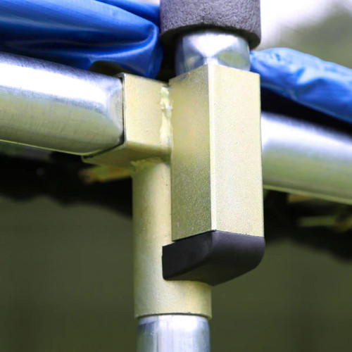 Skywalker 14' Round Trampoline With Enclosure And Wind Stakes - Bright Blue