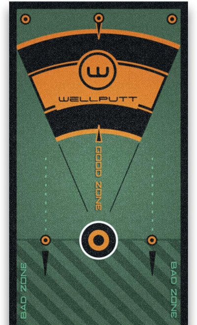 WellPutt - Golf Putting Training Mat - 4M/13ft Classic Green