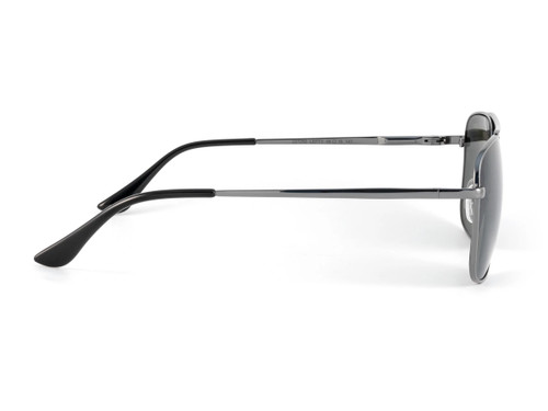 New Sundog Lefty Polarized Shiny Gunmetal Frame Smoke-Flash Mirror Sunglasses