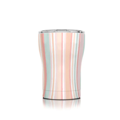 Sic Cups 12oz Pastel Stripes Splash and Sweat Proof Tumbler