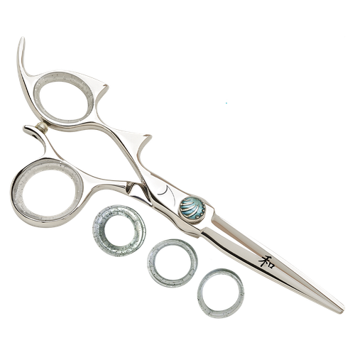Sharkfin Shears Left Handed Double Shark Non-Swivel 5.5" Japanese Steel Scissors