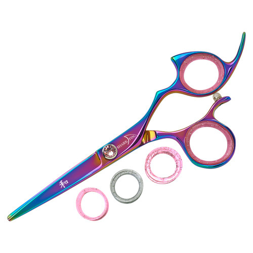 Sharkfin Professional Plus Right Handed Rainbow Non-Swivel 5.5" Shear and 15T Texturizer Set