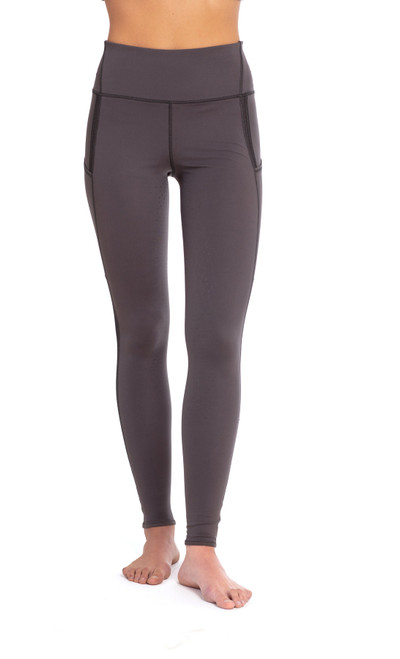 New Goode Rider Womens Full Seat Perfect Sport Grey Tights Size M