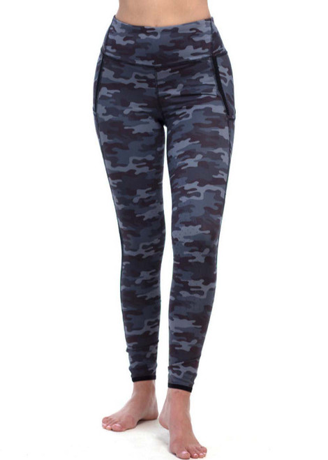 New Goode Rider Womens Full Seat Perfect Sport Grey Camo Tights Size S